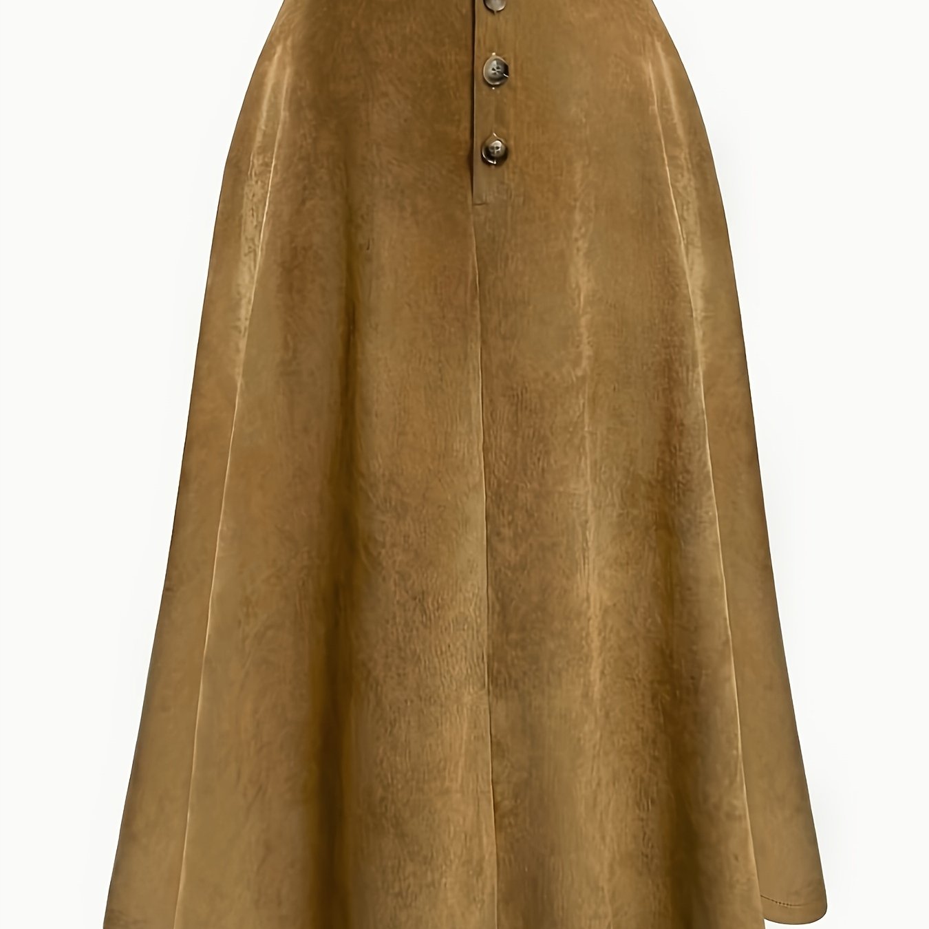 Плюс сайз женская вельветовая расклешенная миди-юбка с пуговицами спереди для весны и осени