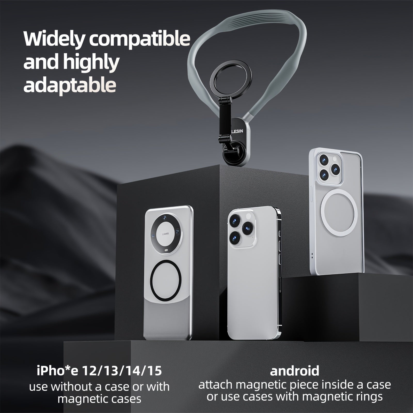 Магнитный держатель для телефона для рыбалки, велоспорта, влогов, силиконовая бесконтактная установка