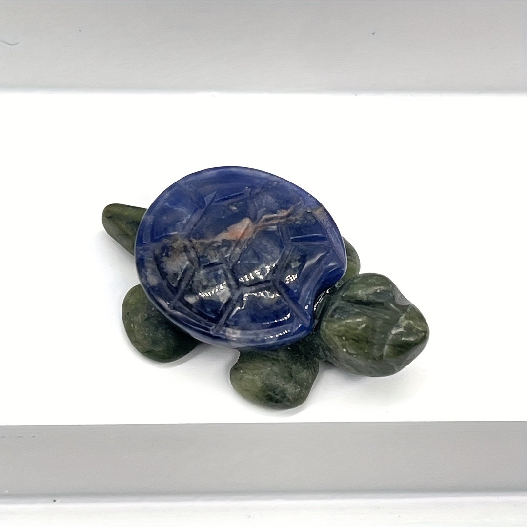 Натуральная кристальная фигурка черепахи для домашнего декора, украшение для аквариума