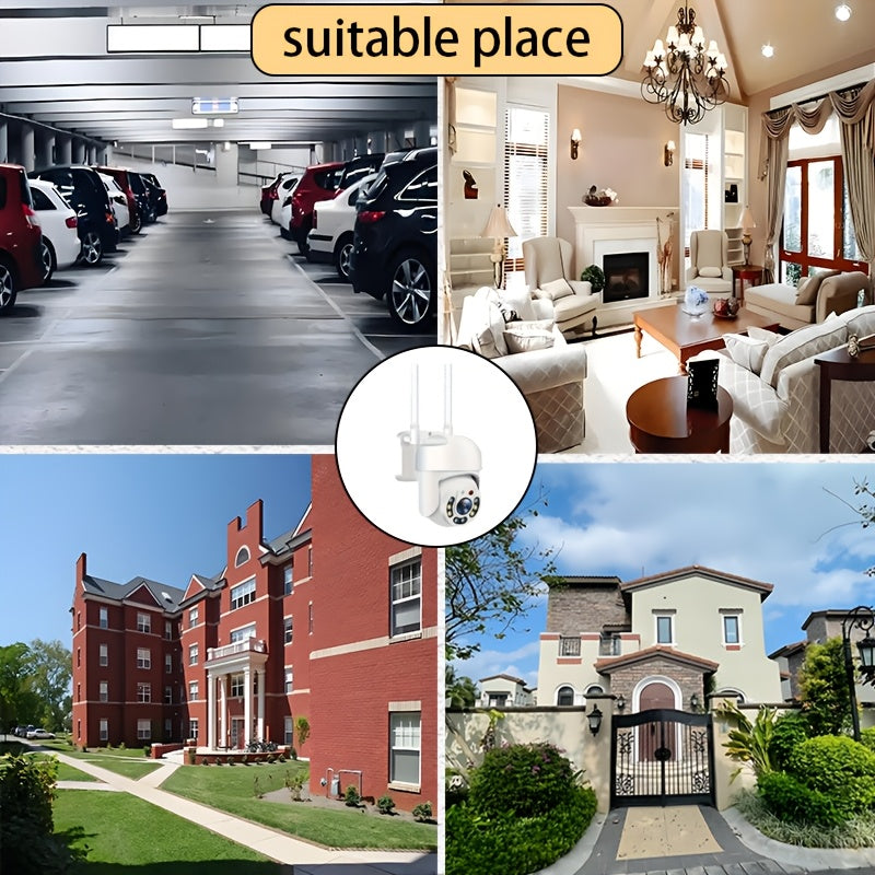 1080P WiFi Security Camera Wireless Home Surveillance Full-Color Night Vision Two-Way Audio Motion Detection