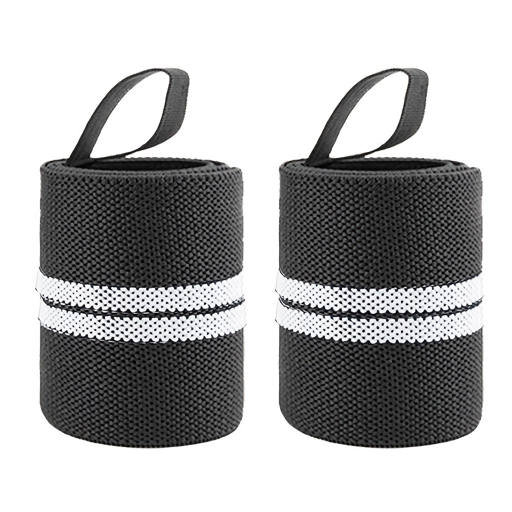 Muñequeras ajustables para levantamiento de pesas y entrenamiento cruzado, férula acolchada para el pulgar, correas de poliéster, blanco, rosa, negro