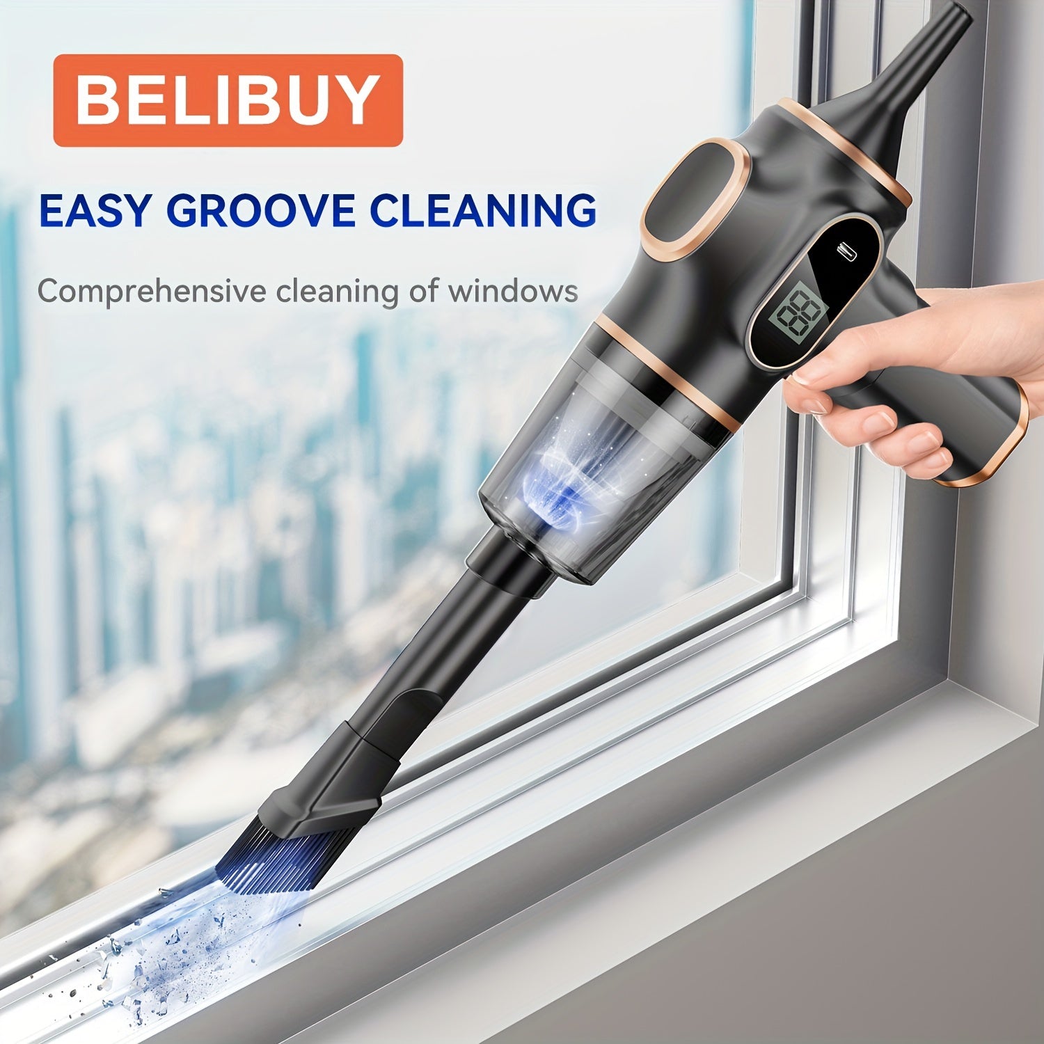 Ручной автомобильный пылесос Двусторонний выдув и всасывание, узкий зазор, удаление пыли