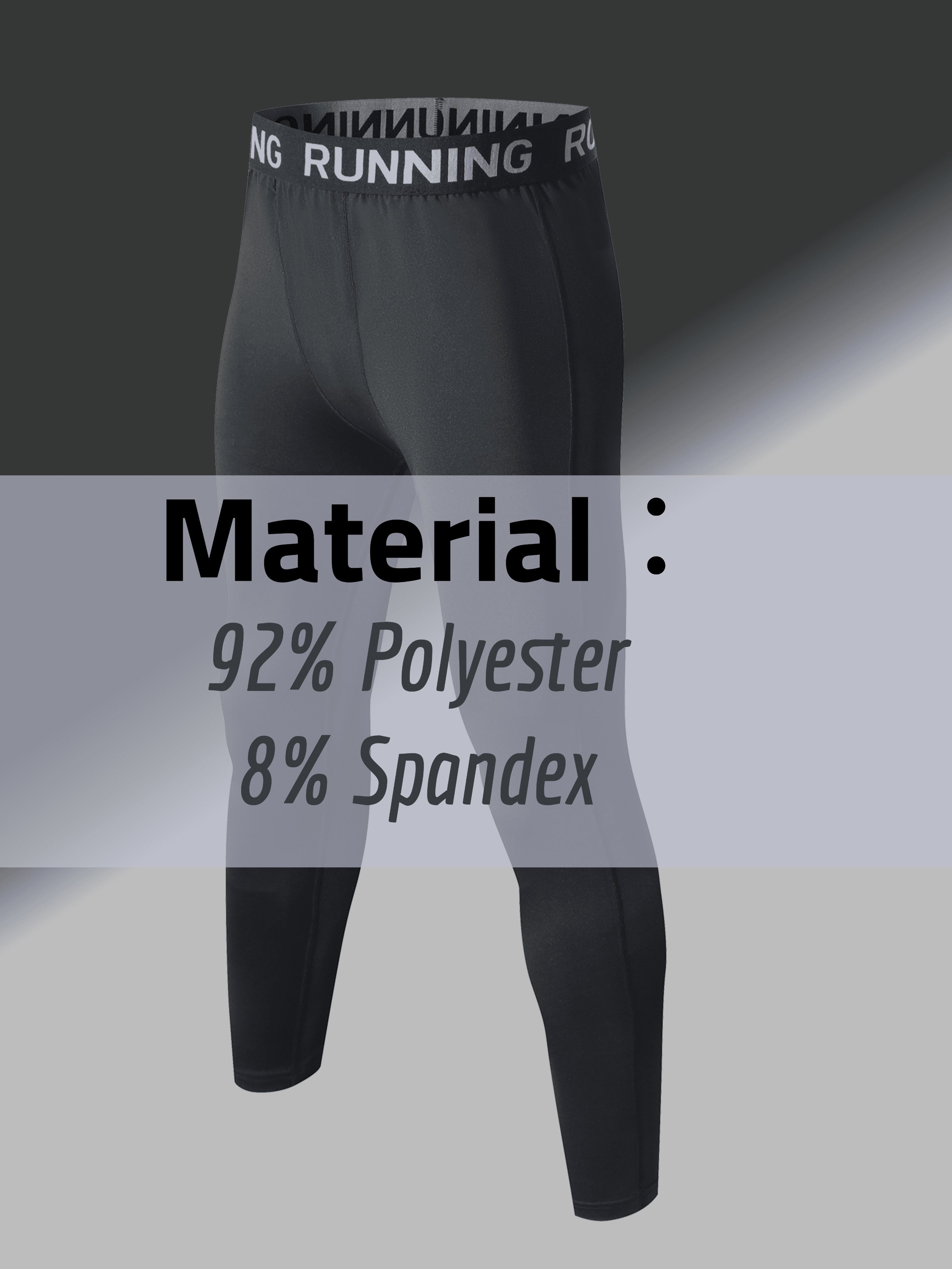 Men's 3-Piece Sports Fitness Suit Breathable Quick-Drying Polyester for Hiking Jogging Cycling