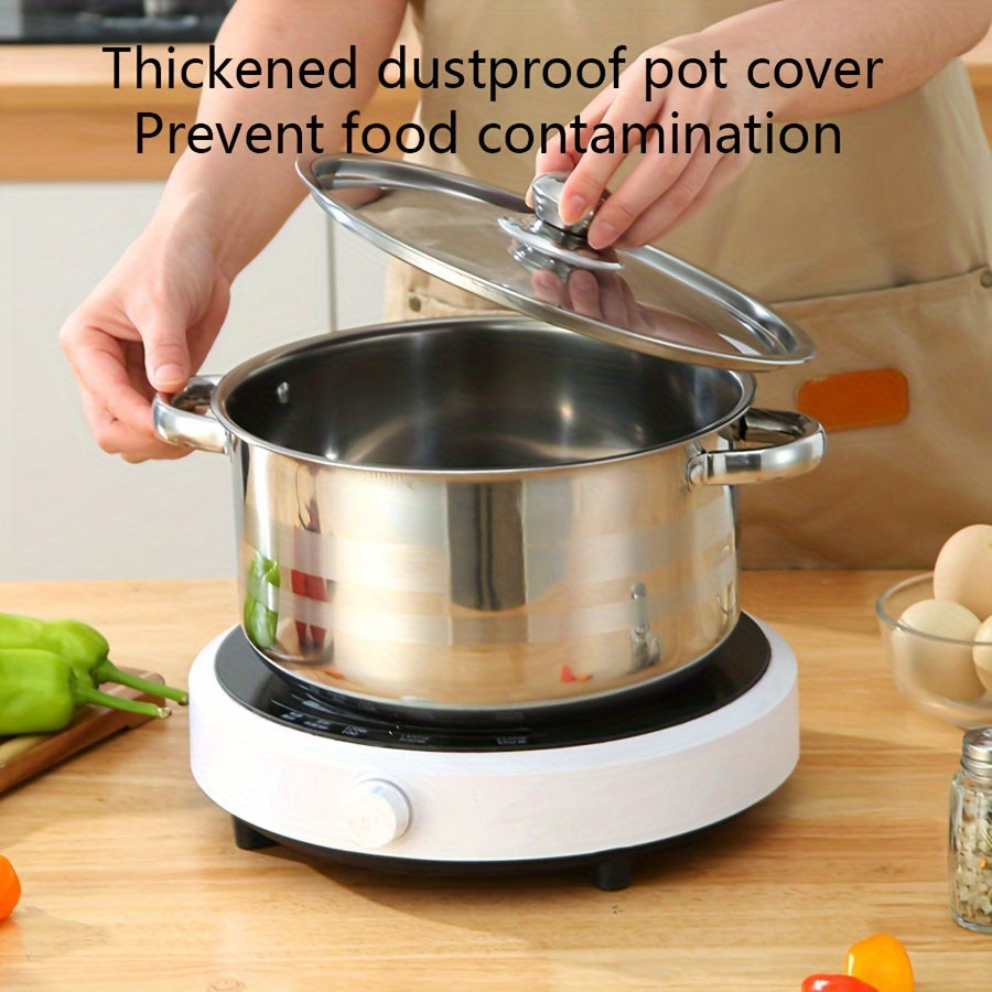 10-Piece Stainless Steel Cookware Set with 5 Pots and Covers 18cm-26cm