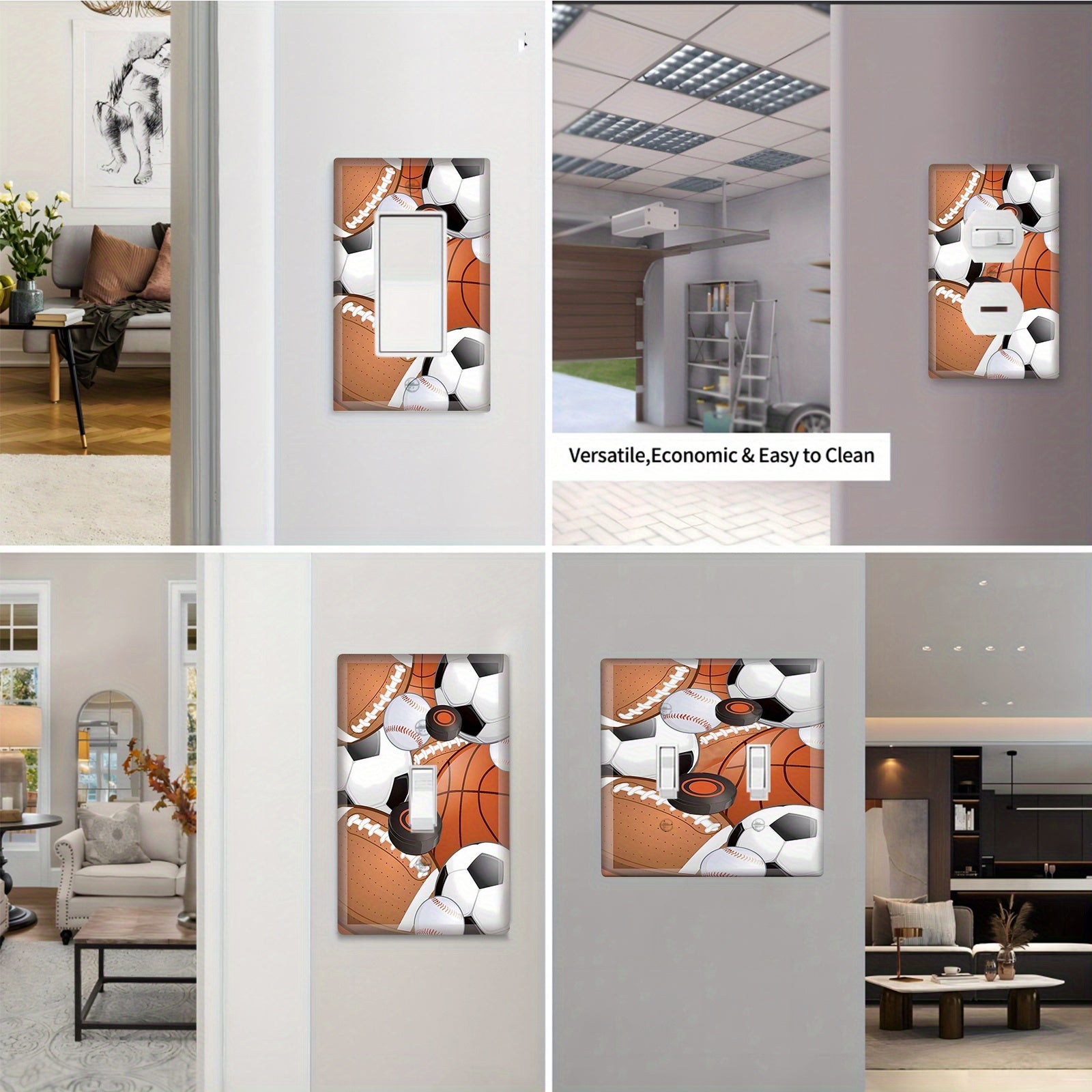 Light Switch Cover for Home Decor and Kitchen, Easy to Install, No Battery Needed