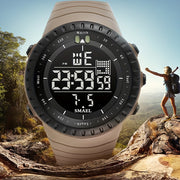 Men's Sports Smartwatch with Black Dial LED Display Alarm Stopwatch 12/24 Hour