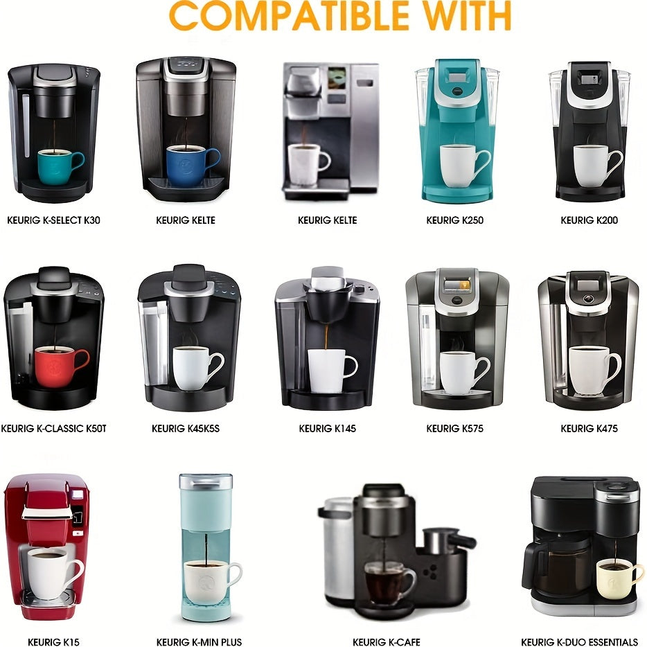 Keurig qurilmalari uchun 2 ta qayta ishlatiladigan zanglamaydigan po'latdan yasalgan K-Cup qahva filtrlar paketi