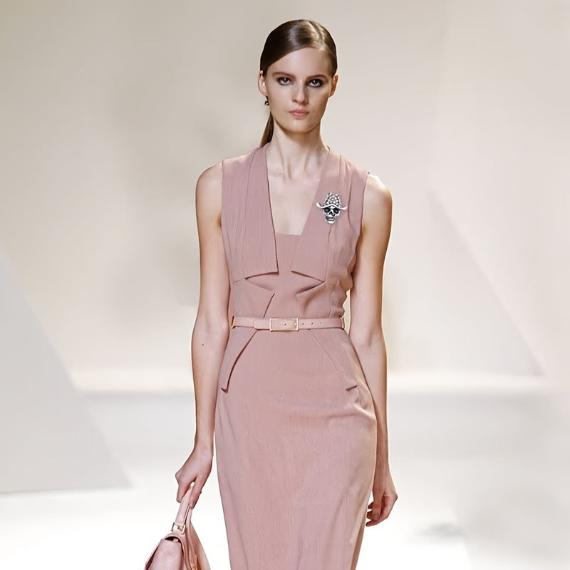 Брошь-череп на Хэллоуин для одежды, праздничный аксессуар в золотом и серебряном цвете