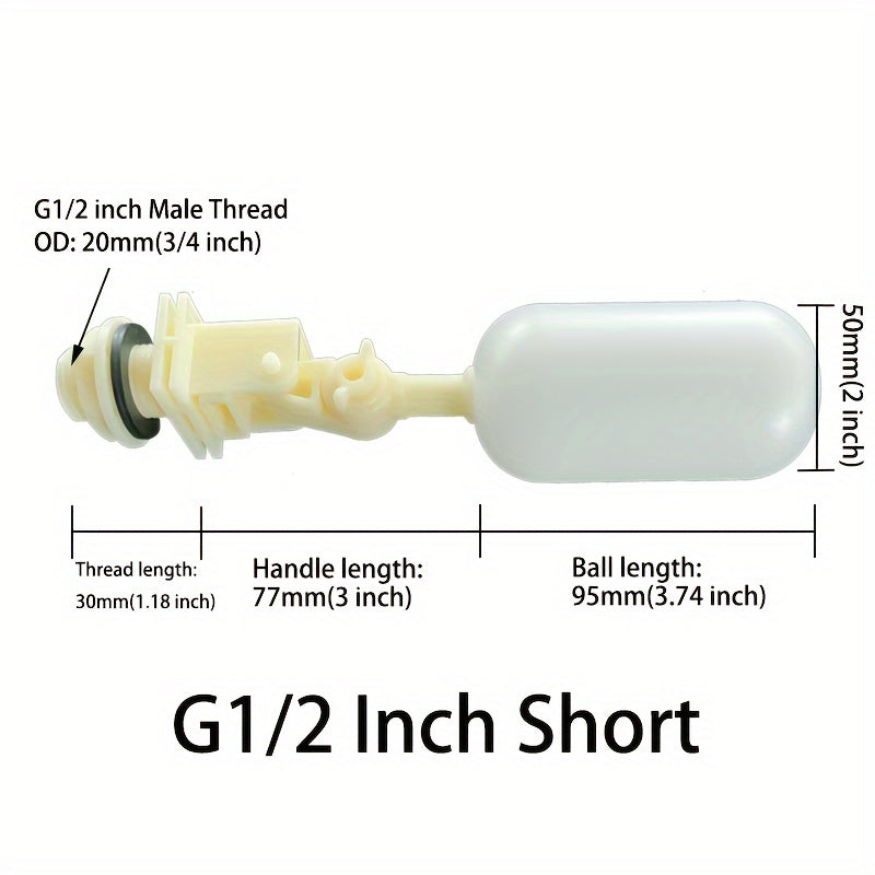 Válvula de flotador de plástico para bebederos de ganado, estanques y acuarios