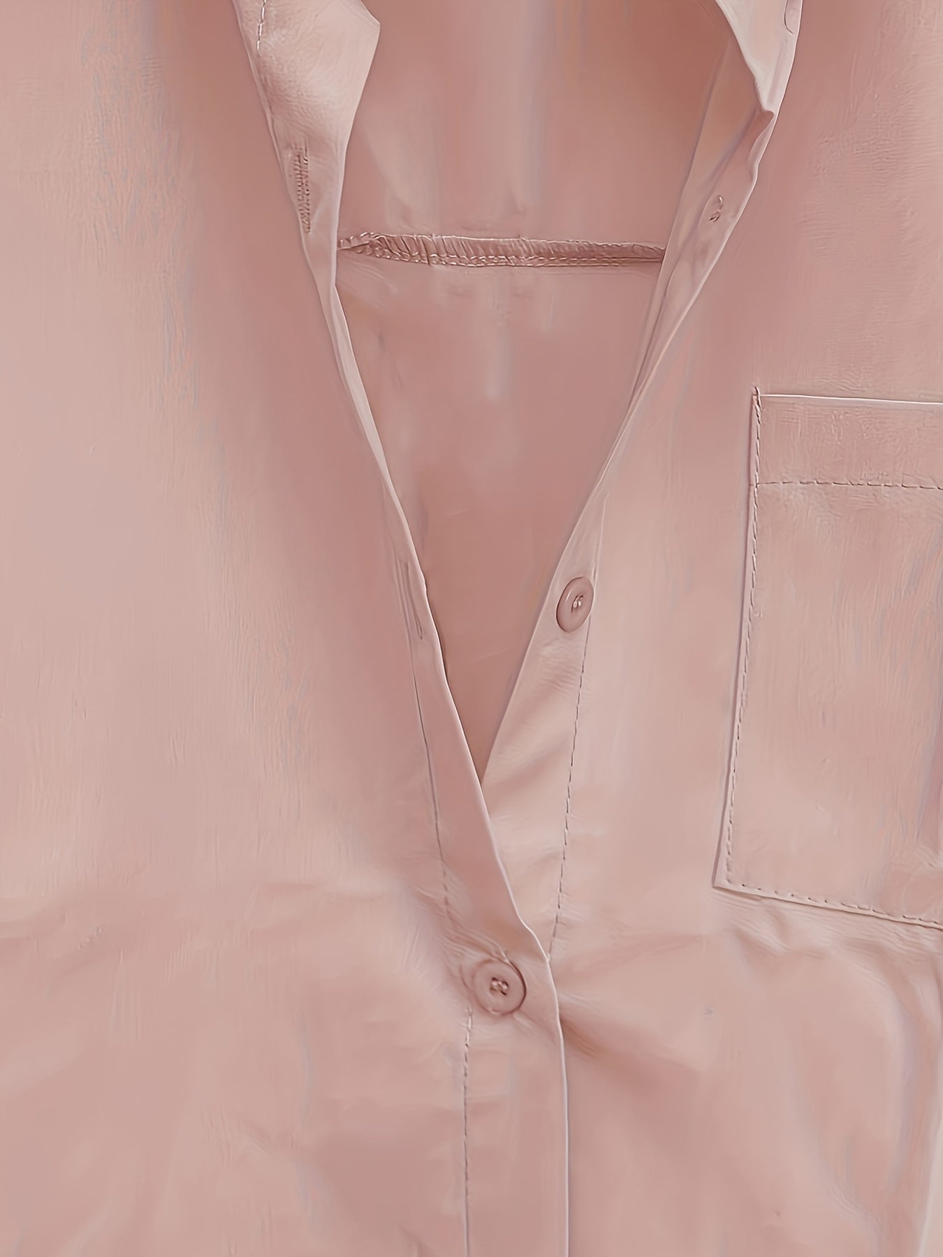 Women's Casual Oversized Midi Shirt with Lapel Collar and Button Details in Polyester Spandex Blend