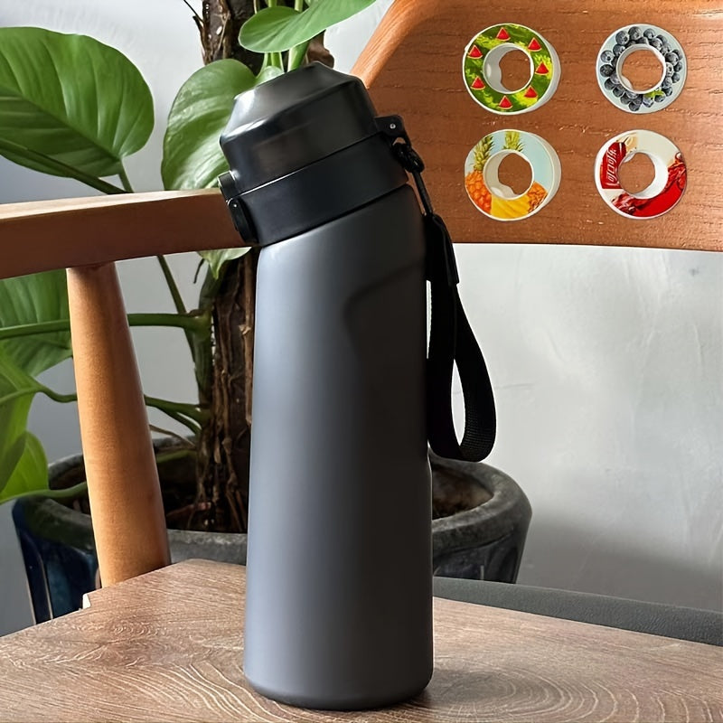 750ml Fruit Flavored Water Bottle with Straw Zero Sugar Calorie-Free Portable for Office Camping