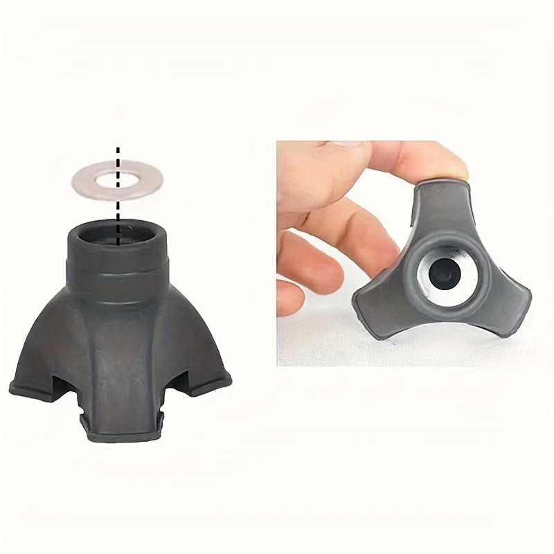 Black Self-Supporting Rubber Non Slip Cane Foot Pad for Stability