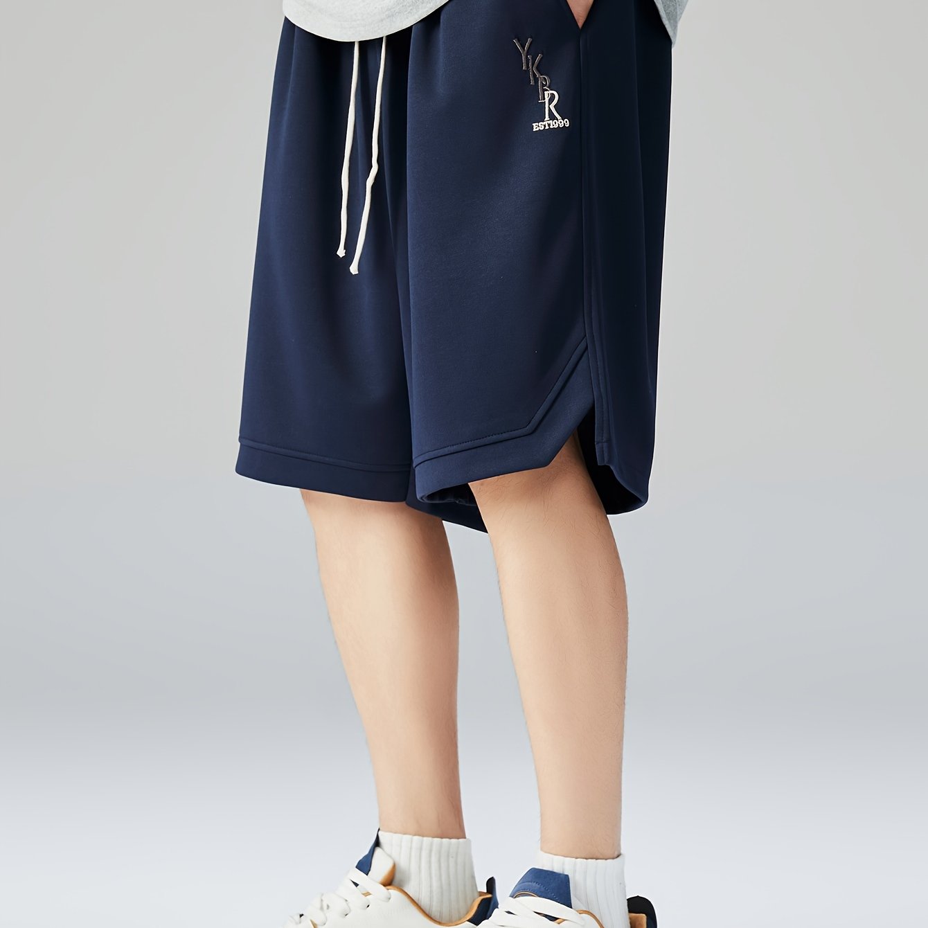 Мужские шорты большого размера в повседневном стиле с геометрическим узором, вязаный из полиэстера, свободный крой, летние мероприятия