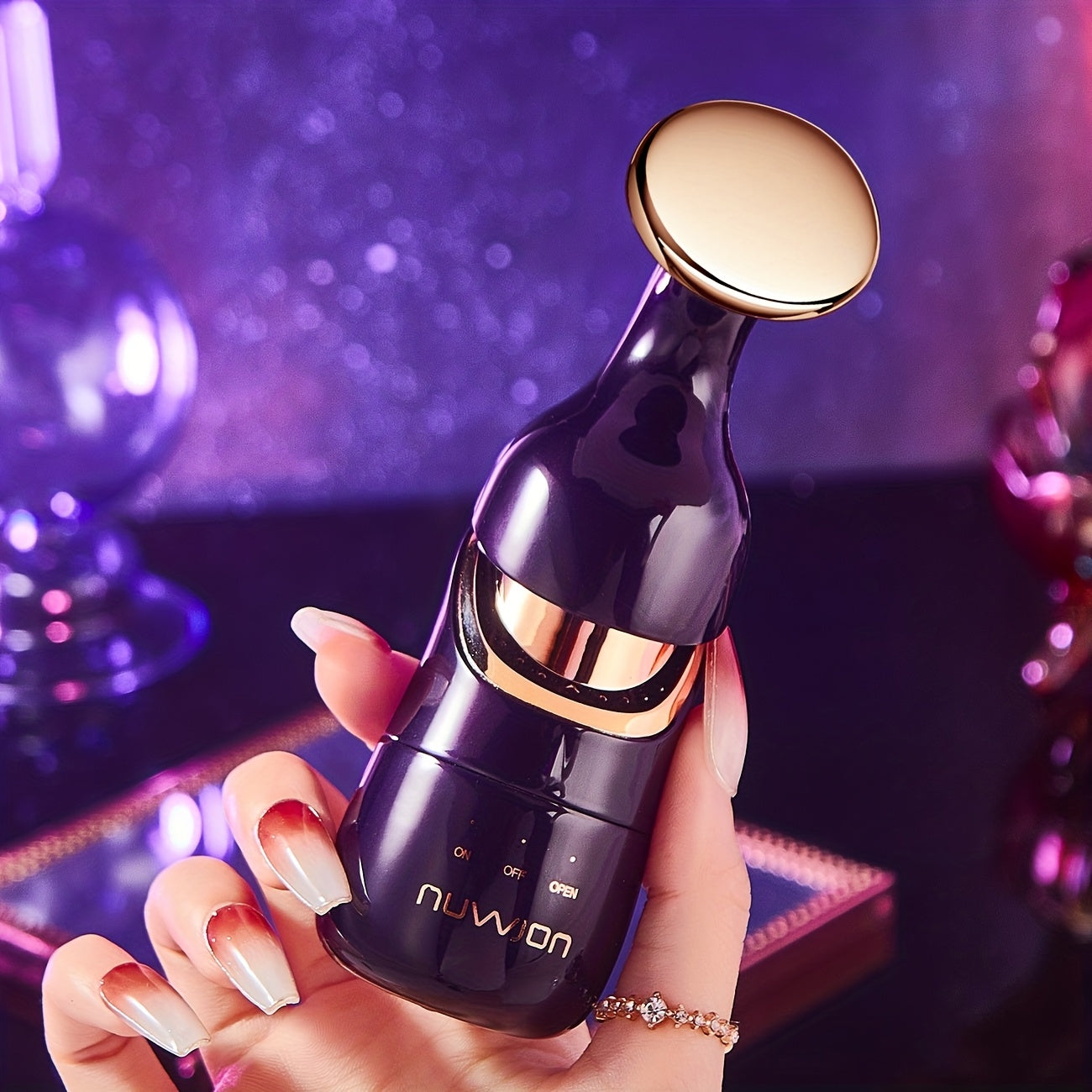 3-in-1 Facial Massager High-Frequency Vibration Battery Operated for Full Face Neck Eye