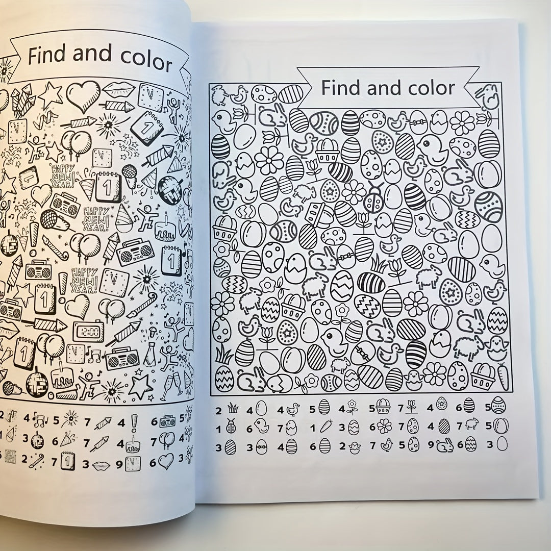 Children's Coloring Book for Kids Ages 3-8 Pattern Recognition and Motor Skills Development