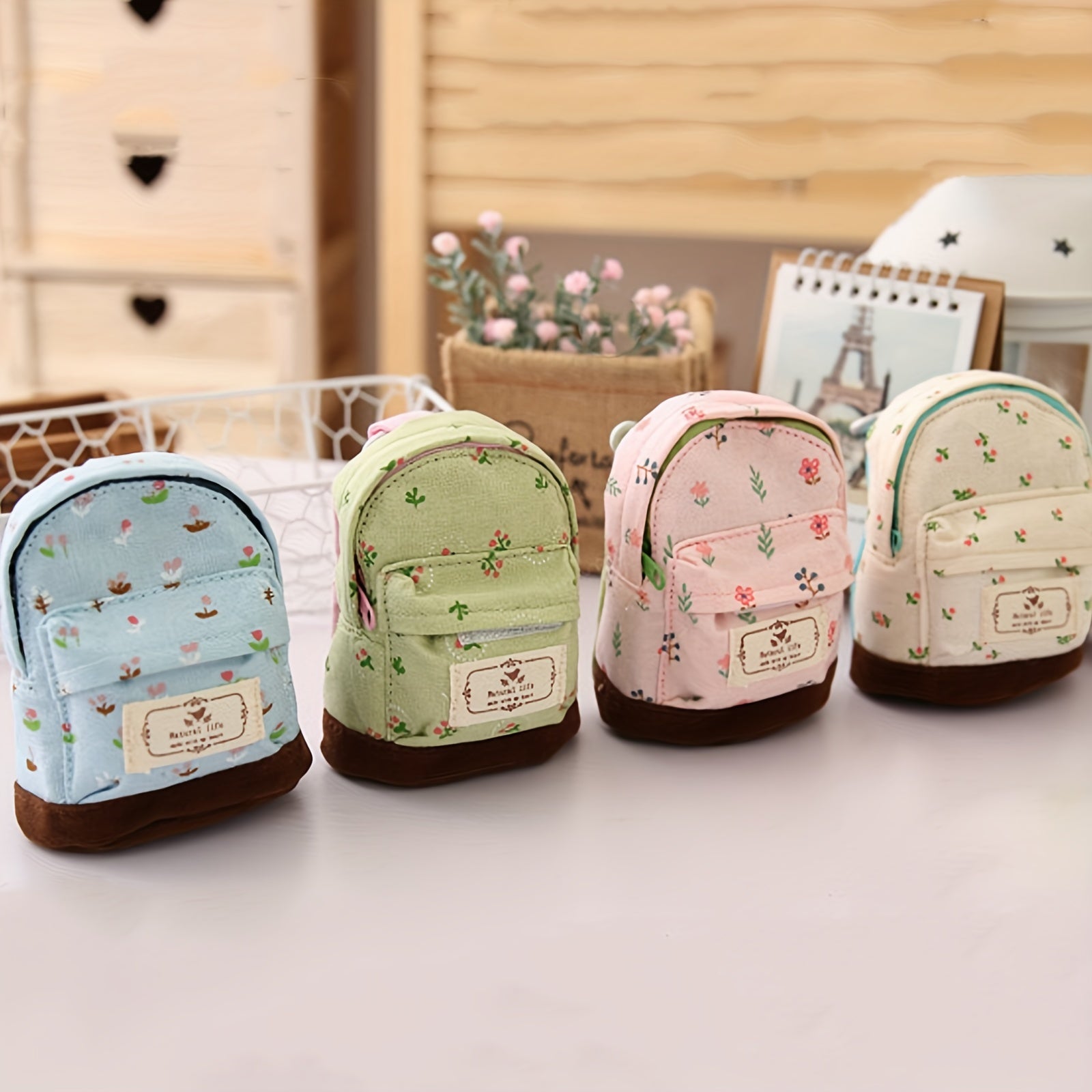 Mini Backpack Key Chain Wallet Small Purse for Keys and Coins