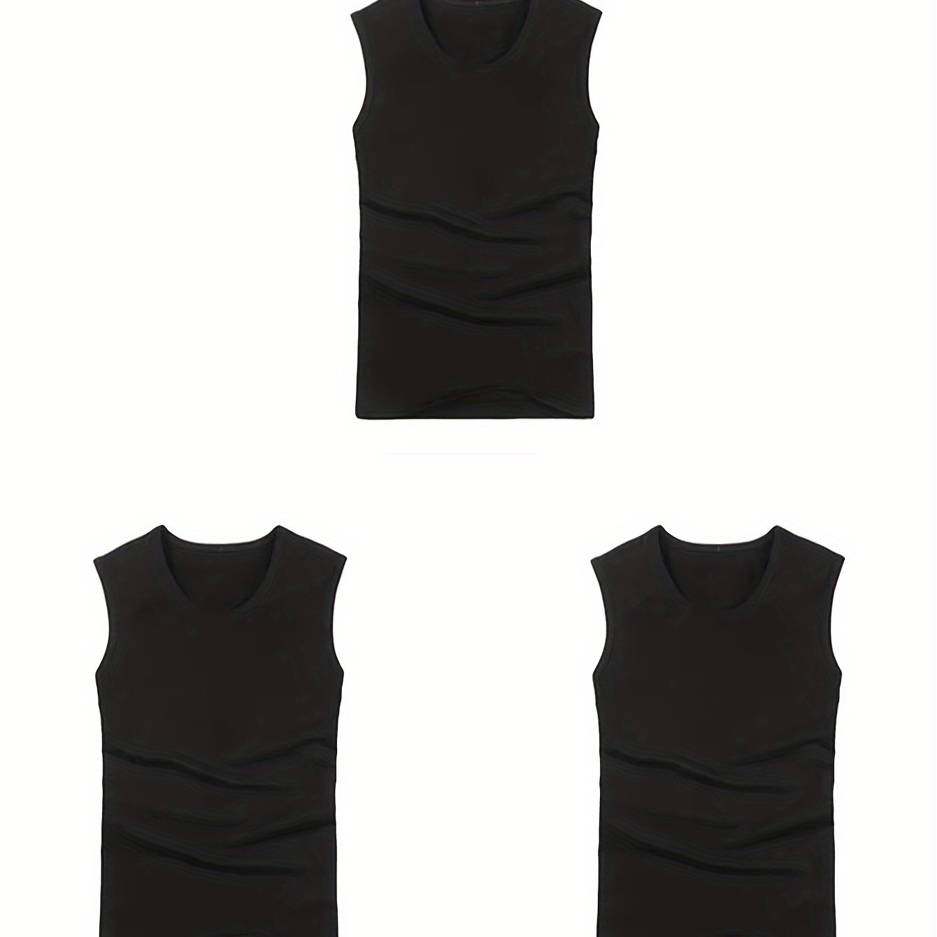 Men's Sleeveless Tank Top for Fitness Quick Dry Sweat-Wicking Summer Polyester