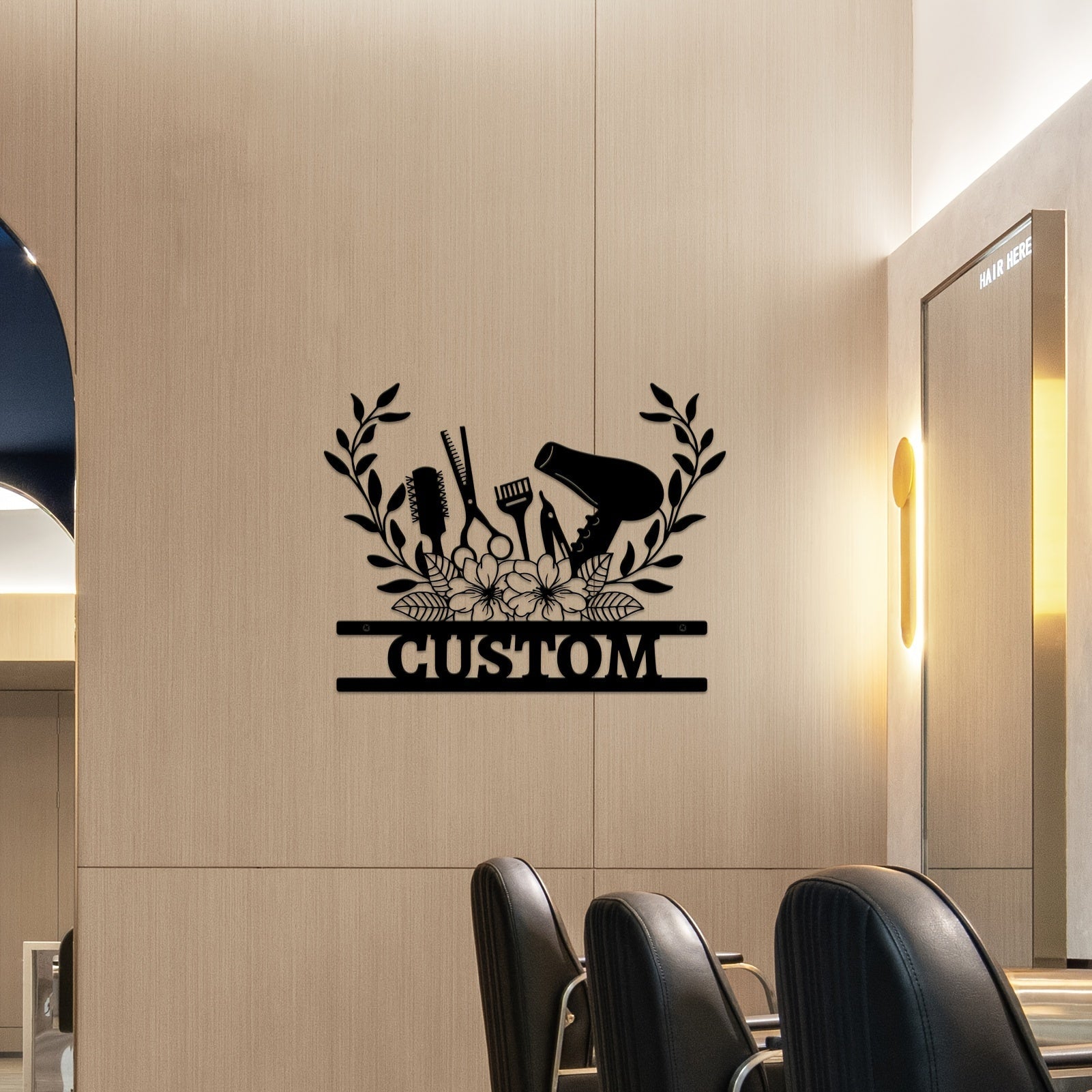 Custom Black Iron Wall Art for Bedroom Decor