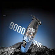 Professional Hair Clipper Set USB Rechargeable Lithium Battery Charging Stand Volcano Pattern Long-Lasting Battery