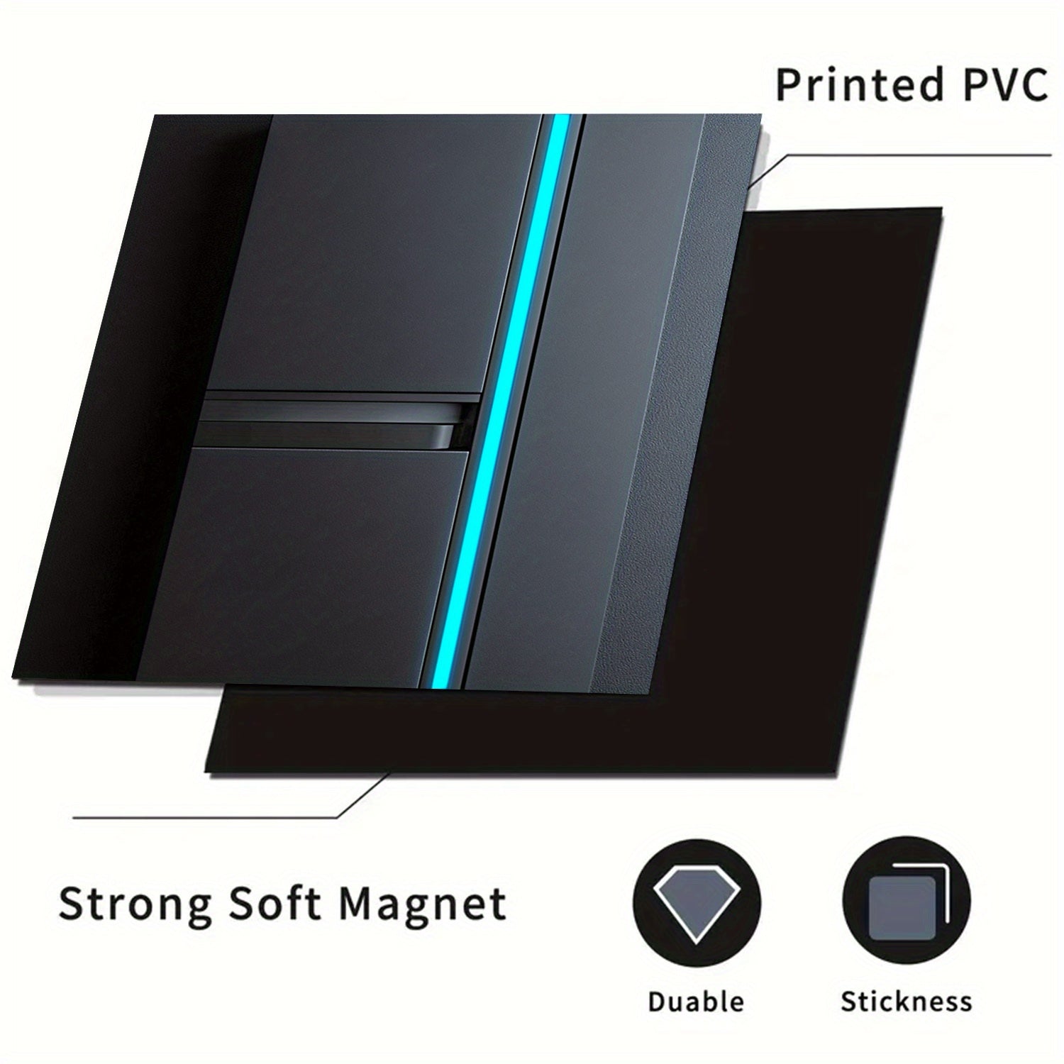 Cubierta de imán para lavavajillas negro, panel metálico resistente al agua y al calor, decal 58.5x65 cm