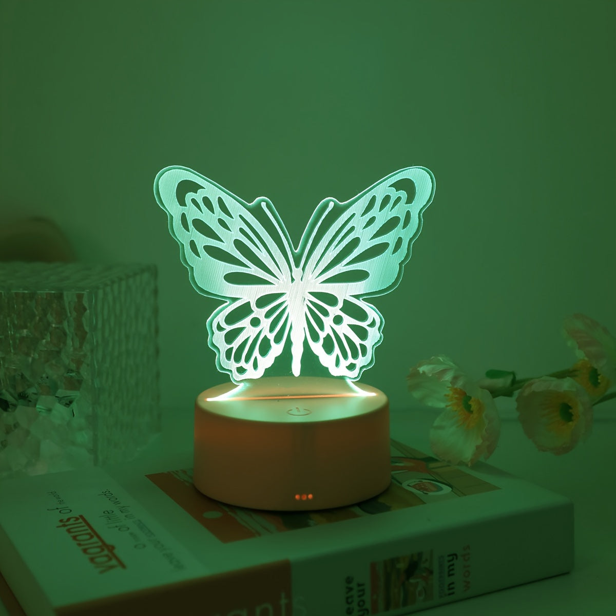 LED Night Light with 3D Butterfly Design for Bedroom Home Decor and Gifts