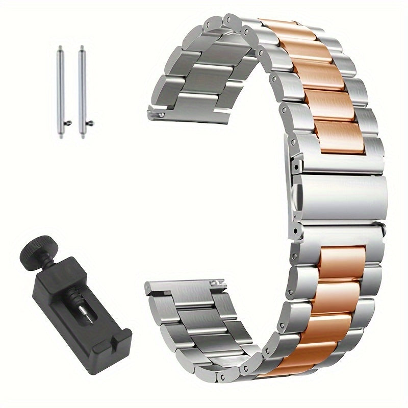 Stainless Steel Watch Band 16mm-24mm for Smartwatches and Traditional Watches Not Water Resistant