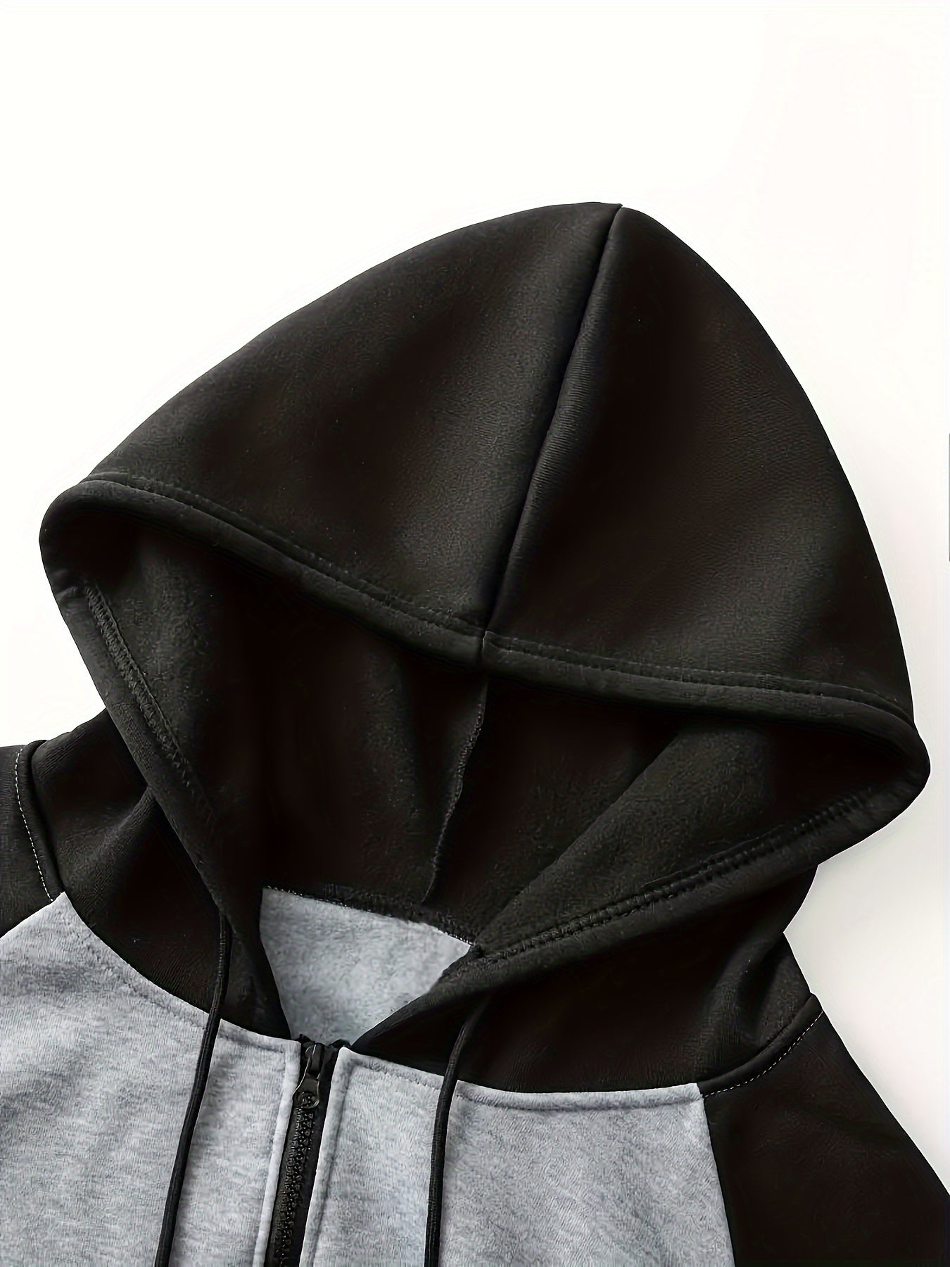 Men's Plus Size Color Block Hoodie with Kangaroo Pocket Casual Streetwear Polyester