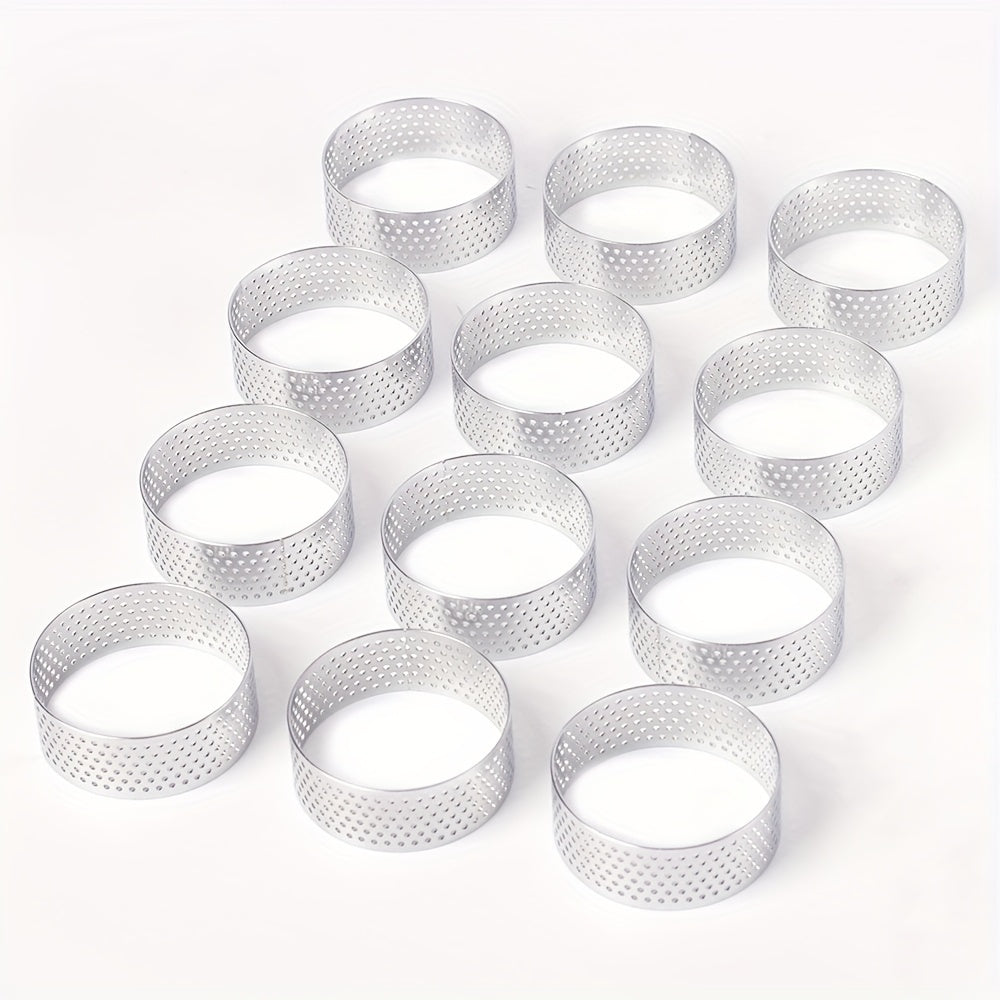Small Stainless Steel Fruit Tart Mold 1.97in Non-Stick Round Pastry Ring