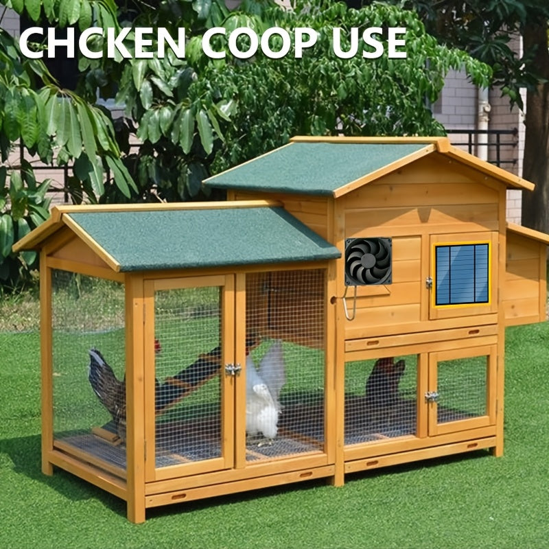 Мини-комплект солнечного вентилятора для курятника, теплицы, сарая для охлаждения