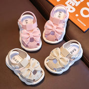 Girls Summer PVC Sandals Toddler Hollow-Out Princess Shoes with Buckle Closure