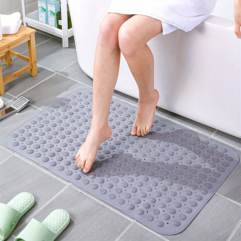 Alfombra antideslizante para baño con orificios de drenaje para seguridad en la bañera