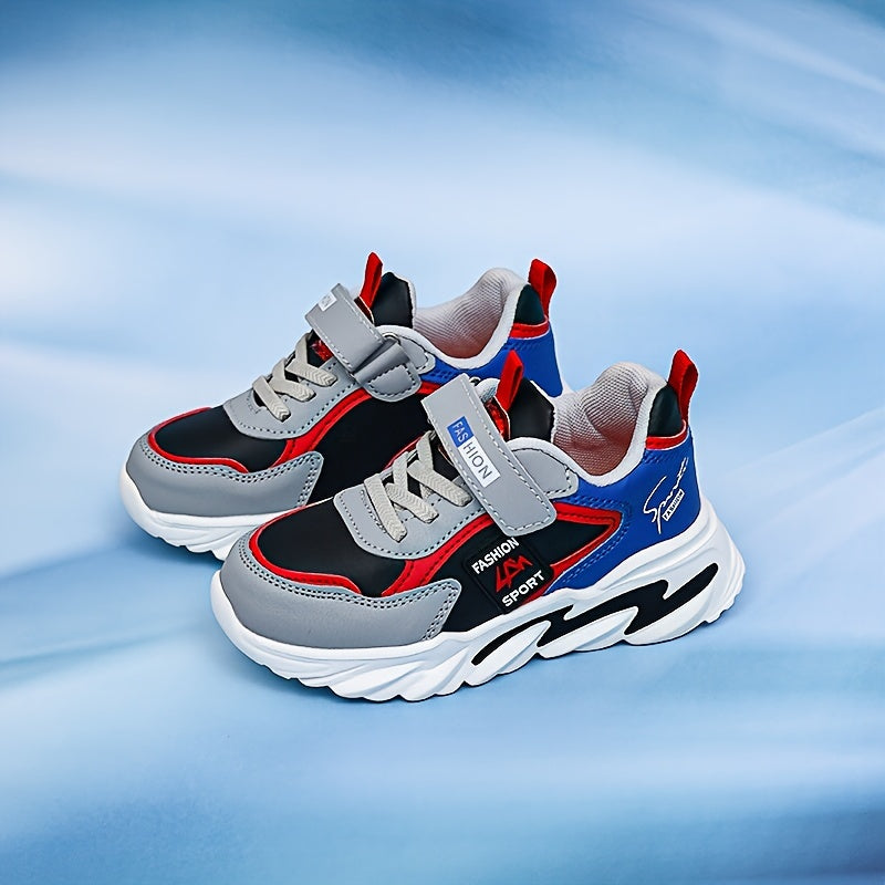 Boys' Sneakers Low Top Lightweight Stripes Navy Blue Turquoise Casual Sports