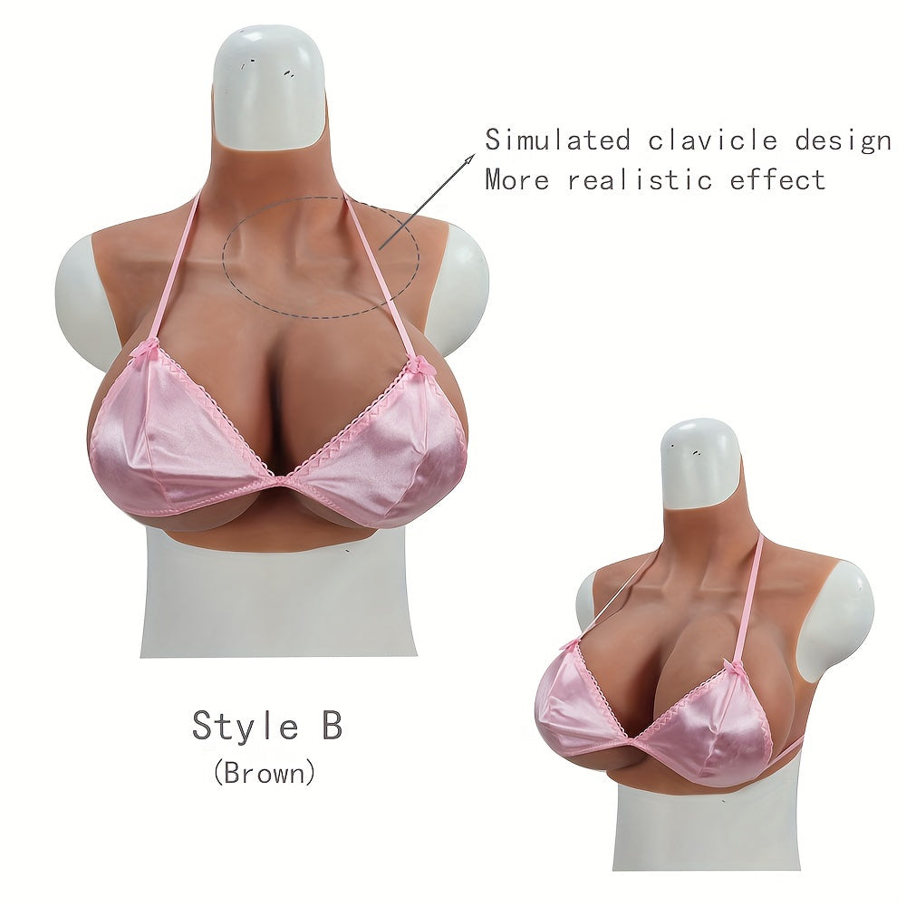 Large Silicone Fake Breasts for Cross-Dressing and Role-Playing, 1 Piece