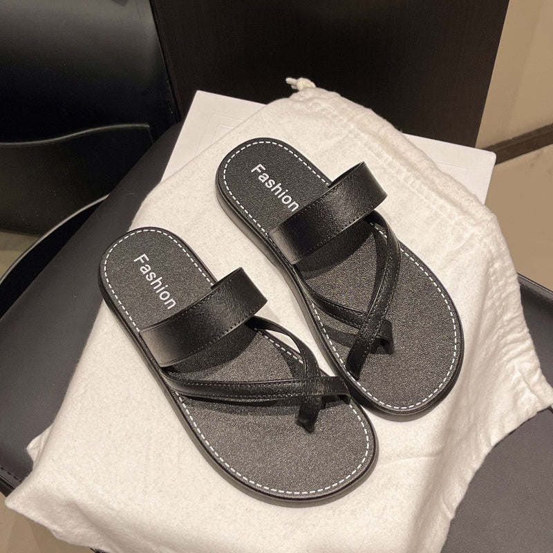 Ayollar uchun tekis poyabzal, bir rangli, osongina kiyiladigan, kundalik slip-on poyabzal