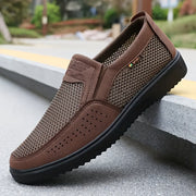 Men's Slip-On Shoes Breathable Fabric Upper Cushioned Insole Rubber Sole for Outdoor Activities