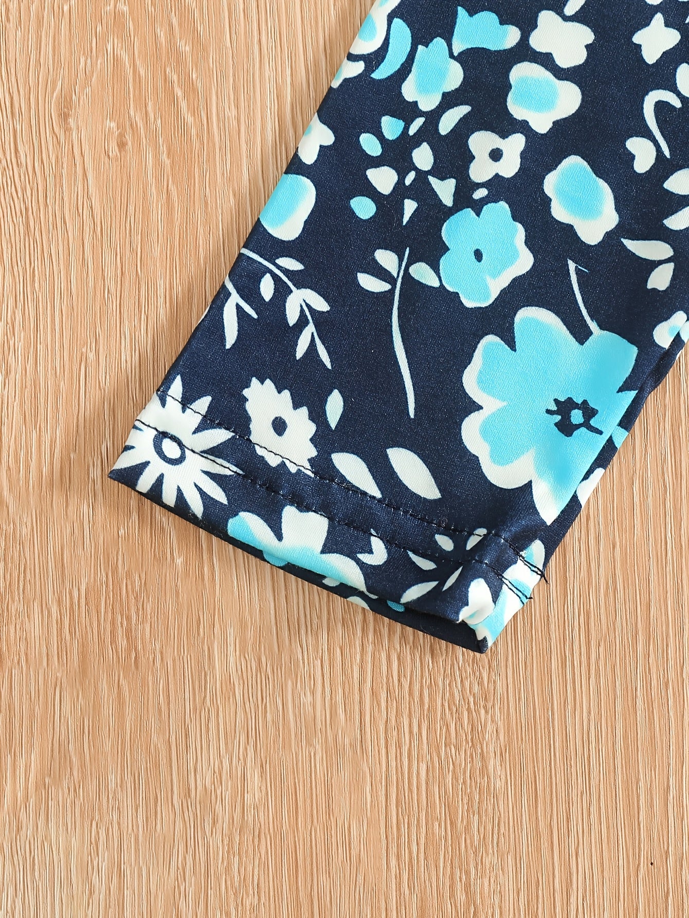 Girls Party T-Shirt Set with Floral Print Drop Shoulder Short Sleeve Cropped Jegging Pants for Girls 12 and Under