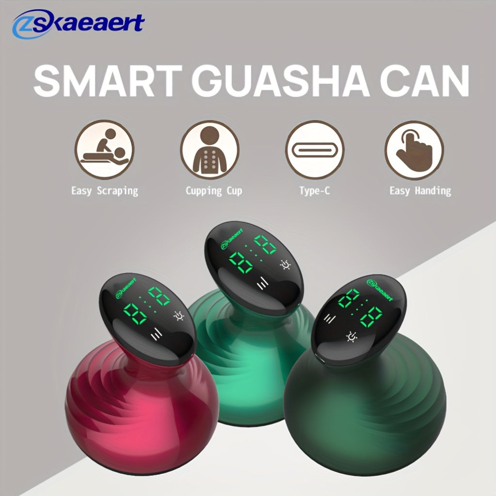 Electric Cupping Massage Tool with 9 Levels Temperature and Strength Portable USB Rechargeable for Women and Men