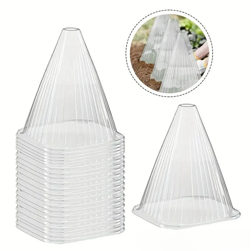 Large Reusable Plastic Plant Cloches 15/25 Pieces Protects from Birds Frost Snails