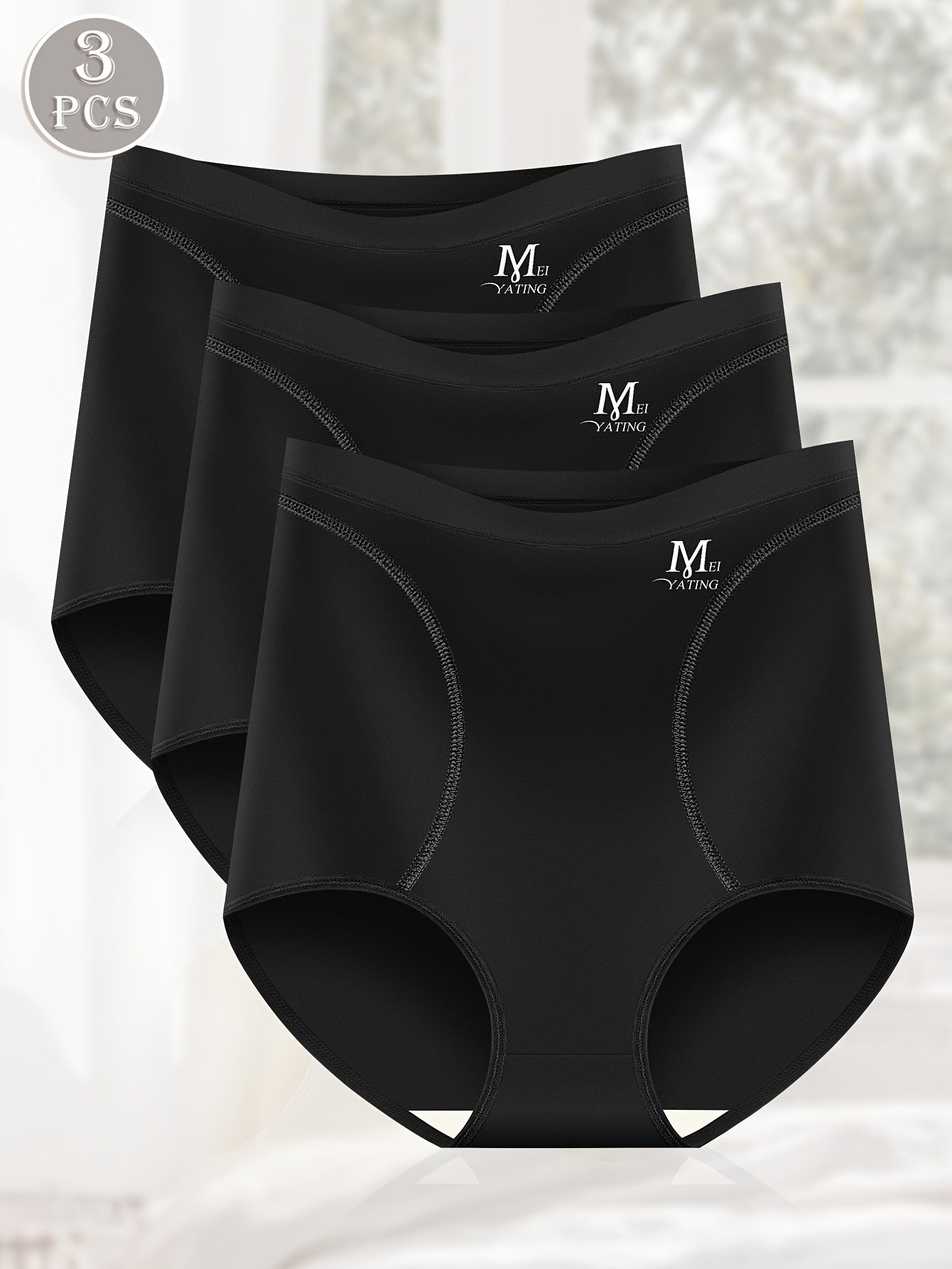 High-Waist Tummy Control Shapewear Panties Seamless Breathable Plus Size in Navy Black Beige