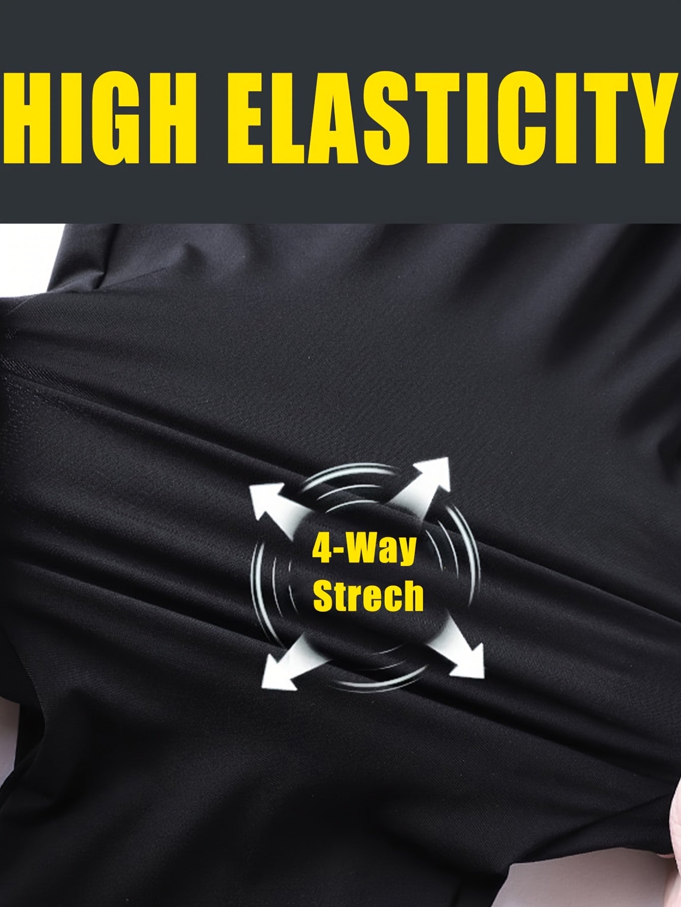 Men's Summer Elastic Fabric Capri Shorts with Drawstring Waist and Zip Pockets