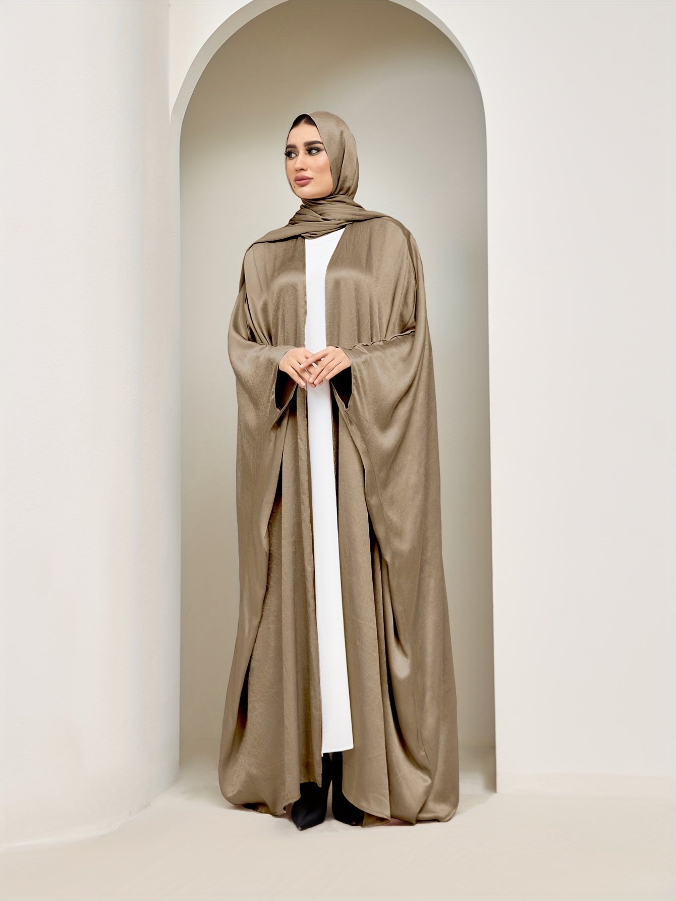 Pañuelo de mujer talla grande de gasa, bata suelta grande, ropa islámica