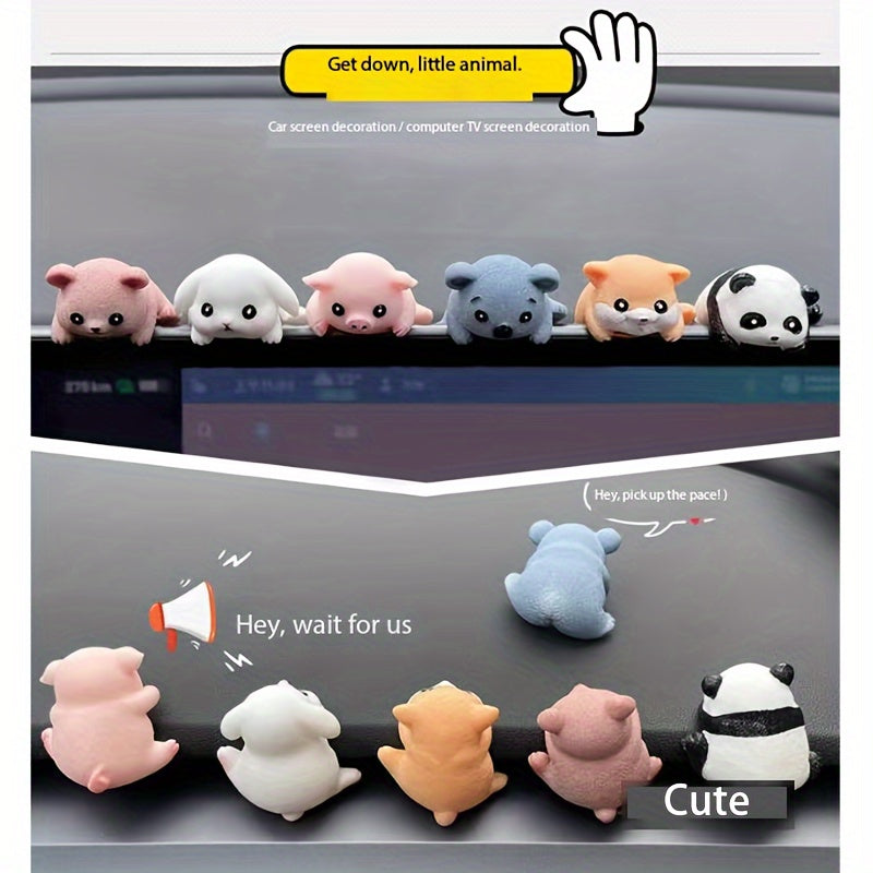 Cartoon Animal Desk Decor for Computer, Car, and Phone Screen Accessories