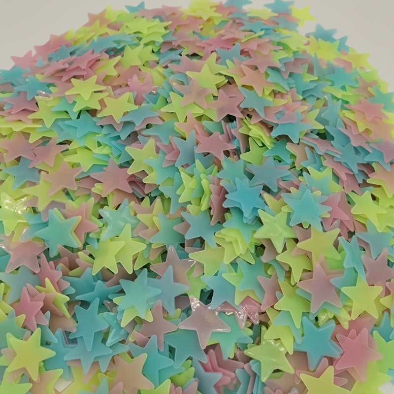 100pcs Luminous Star Wall Stickers for Bedroom Living Room Decor