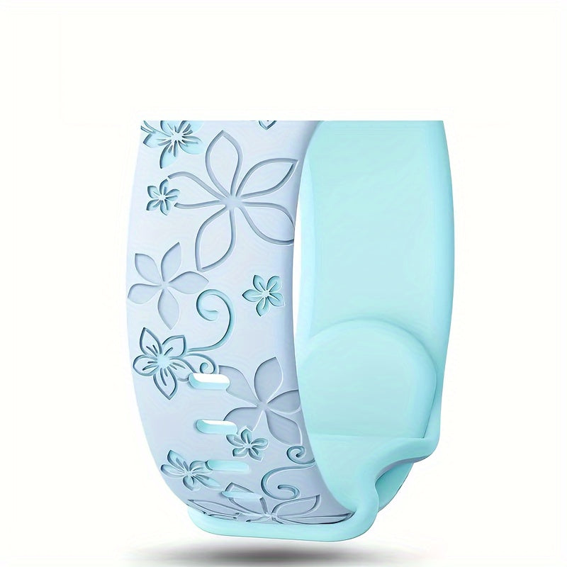 Two-Tone Silicone Watch Strap 20mm 22mm Carved Design