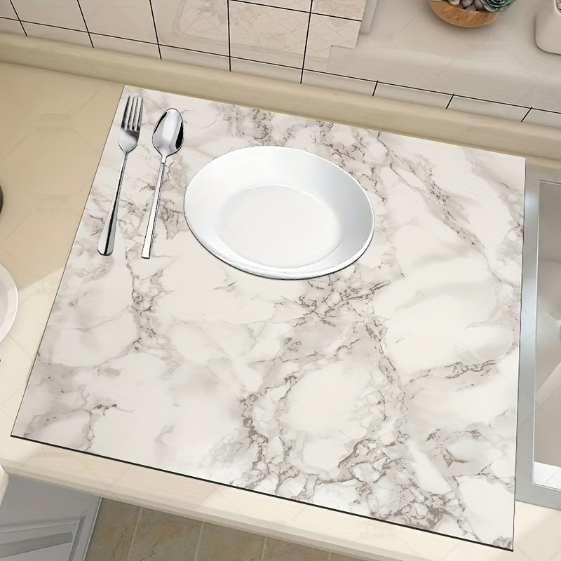 Super Absorbent Dish Drying Mat with Non-Slip Diatomaceous Earth Surface for Kitchen Countertops