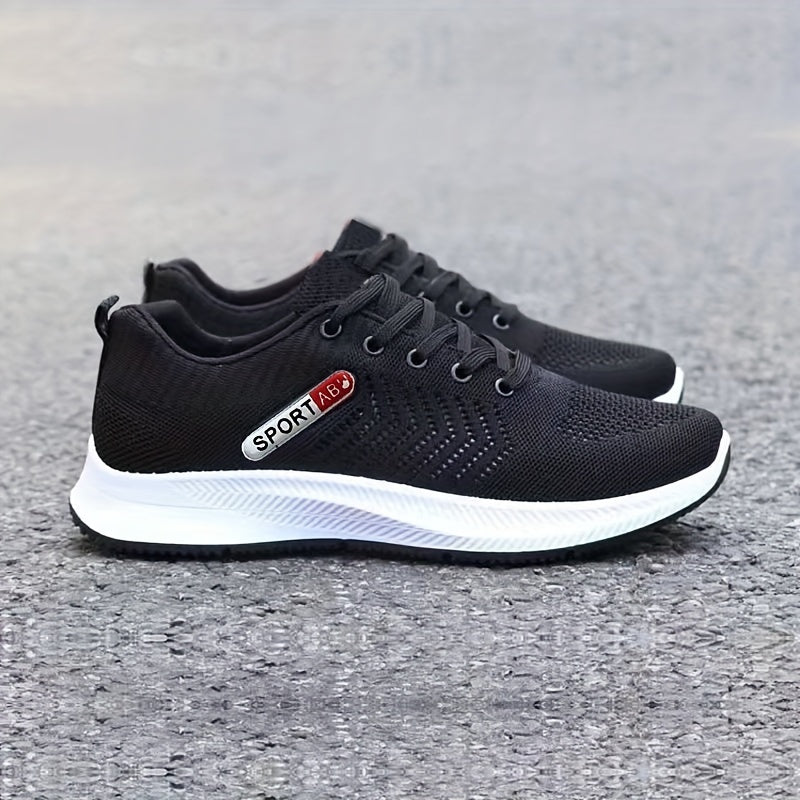 Men's Casual Sports Sneakers Fabric Upper PVC Sole PU Insole Round Toe Lace-Up Lightweight