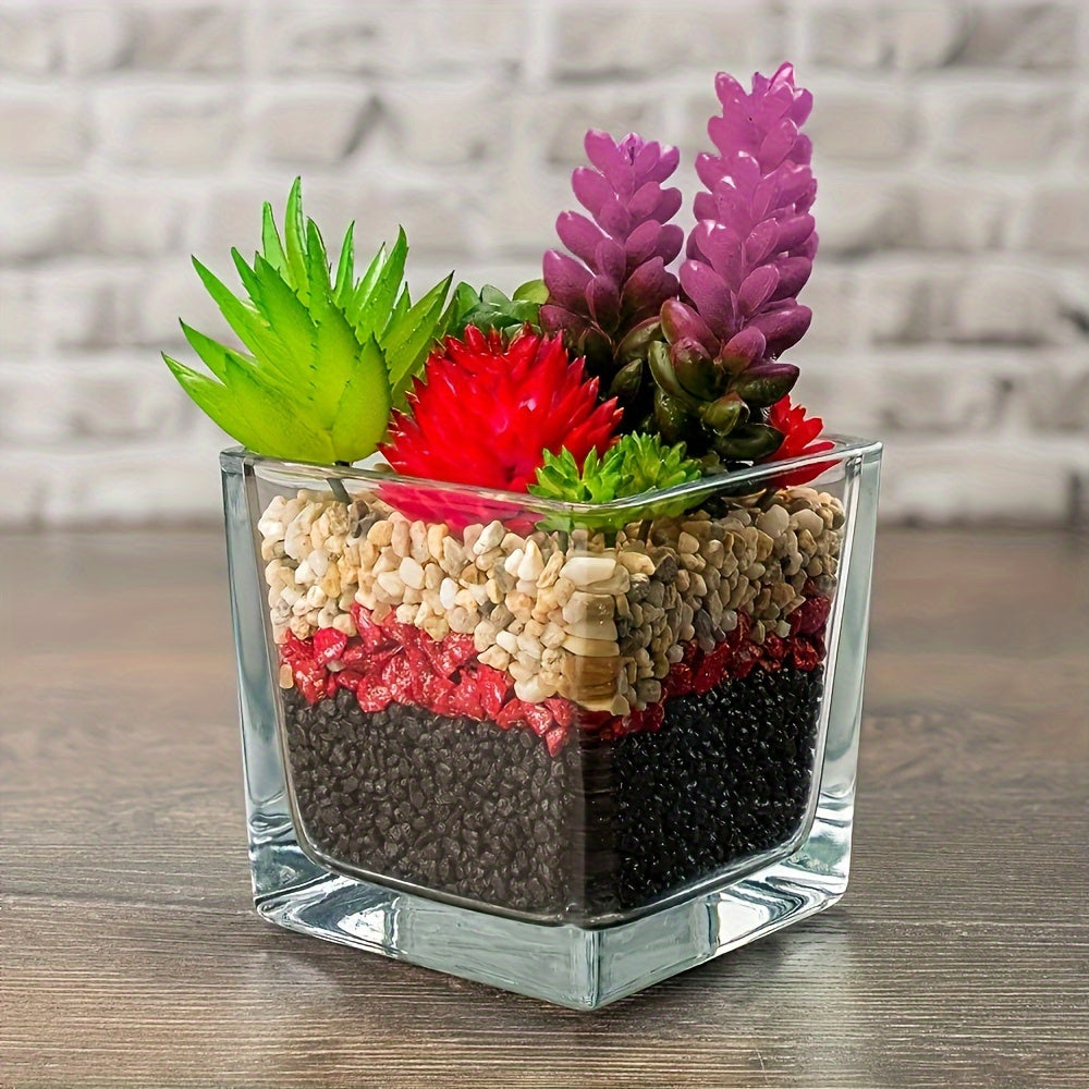 27-Piece Mini DIY Succulent Artificial Plant Arrangements for Indoor Outdoor Decor