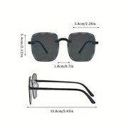 Square Frame Glasses for Men and Women, PC Material, Stylish for Street Photography and Beach Vacations