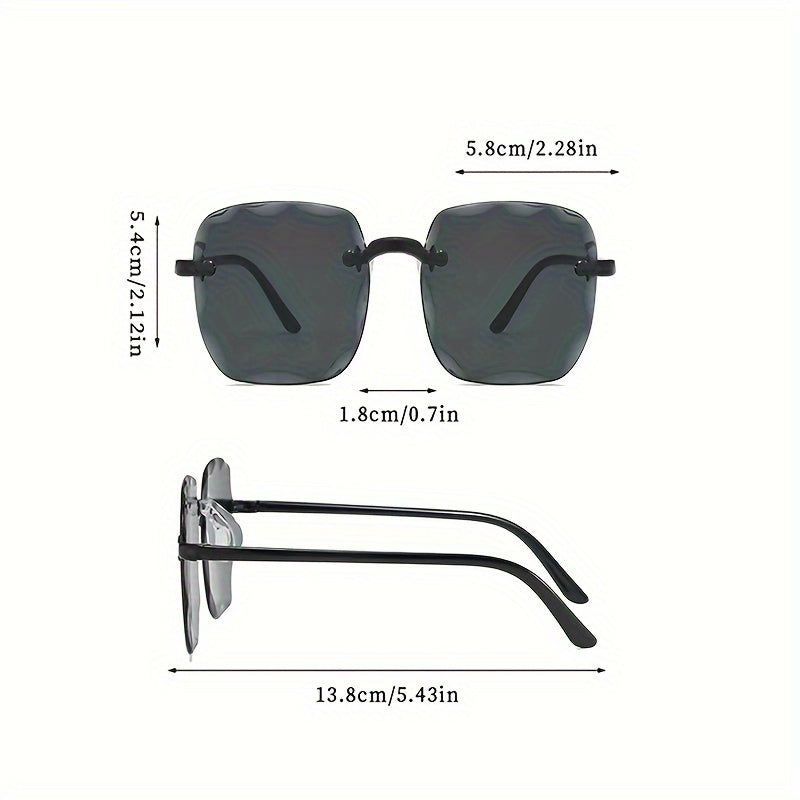 Square Frame Glasses for Men and Women, PC Material, Stylish for Street Photography and Beach Vacations