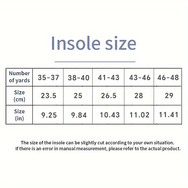 Men's Foam Cushioned Shock Absorption Shoe Insoles PC Material Pair